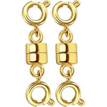 磁力项链扣、双磁力项链扣、镀金和镀银珠宝扣转换器、项链延长器（适用于项链、手链、珠宝制作配件） - 雙頭磁扣 - 查看 7