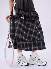 DareSee 时尚黑棕色系带厚底女式运动鞋，百搭风格，适合音乐节、Y2K 节、返校季、秋季、圣诞节、冬季等场合，是理想的圣诞礼物之选。 - 白色 - 查看 2