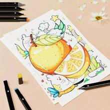 262 Colors Alcohol Markers Artist Drawing Art Markers Dual Tip Markers For Adult Coloring Painting Supplies Perfect For Gift Dual Tip Brush Markers, Brush And Fineliner Coloring Brush Pens Set - 120 màu - Xem 3