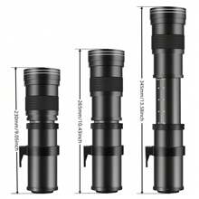 420-800mm F/8.3-16 Telephoto Lens (Manual Zoom), Suitable For Canon And Nikon SLR Cameras, T-Mount, Can Be Used With A Variety Of Camera Models Using Other Models Of Adapter Rings