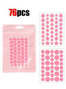 1520片粉色、黑色、白色、蓝色、紫色、绿色星形图案E-Star面部贴纸，拍照和脸部彩绘必备，适用于各种派对、聚会和娱乐活动。每包1140/760/304/160/76片，化妆品，价格实惠，可用于房间装饰、梳妆台、旅行、卧室、化妆配件等。 - 彩色 - 查看 7