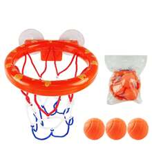 Juguetes de baño: Aro de básquetbol para bañera para bebés, niños pequeños, niños y niñas, 3 pelotas sin agujeros, juguetes de baño libres de moho y ventosa fuerte, juguetes de baño y ducha divertidos