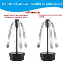 2 包桌面驱蝇风扇，便携式电池供电驱蝇风扇，室内外驱蝇风扇，带全息叶片的桌面驱蝇风扇，适用于野餐、派对、餐厅、厨房和烧烤，两种款式可供选择：可充电和电池供电（黑色） - 黑色 - 查看 5