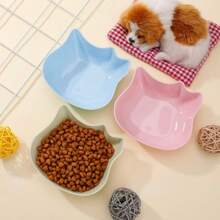 6 Piezas Tazones para Gatos - Tazones de Agua y Comida para Gatitos y Cachorros, Tazón de Plástico PP Multiusos para Mascotas Gatos/Perros/Animales Pequeños, Tazón de Alimentación y Agua para Mascotas, Diseño Lindo, Azul Rosa Verde.