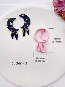 1/4 piezas Cortadores de arcilla polimérica con diseño bohemio de verano, cortador de arcilla con forma de luna para hacer aretes, herramienta para hacer pendientes de arcilla polimérica, kit de joyería de arcilla, moldes para aretes de arcilla, fabricado con PLA, regalo de aretes DIY