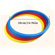 10 个敏捷环，速度和敏捷性训练环，速度训练环，用于训练投掷设备，15 英寸（约 38 厘米）