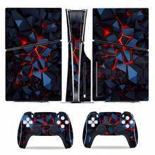 SUPSTICKER 1pc Geometric Pattern Skin Sticker, 2 Designs, Self-Adhesive, Scratch-Resistant, Waterproof, Removable, Suitable For Slim Game Console & Controller, An Ideal Choice For Beautifying, Transforming, Renovating 15.74x10.23inch - Multicolor - View 12