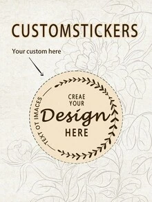 30-1000pcs Customized Labels - Customizable With Any Design, Image, Logo, Text, Personalized Thank You Stickers, Business Logos, Children's Art Activities, Multi-Functional, Decorative, Reusable - Round - View 1