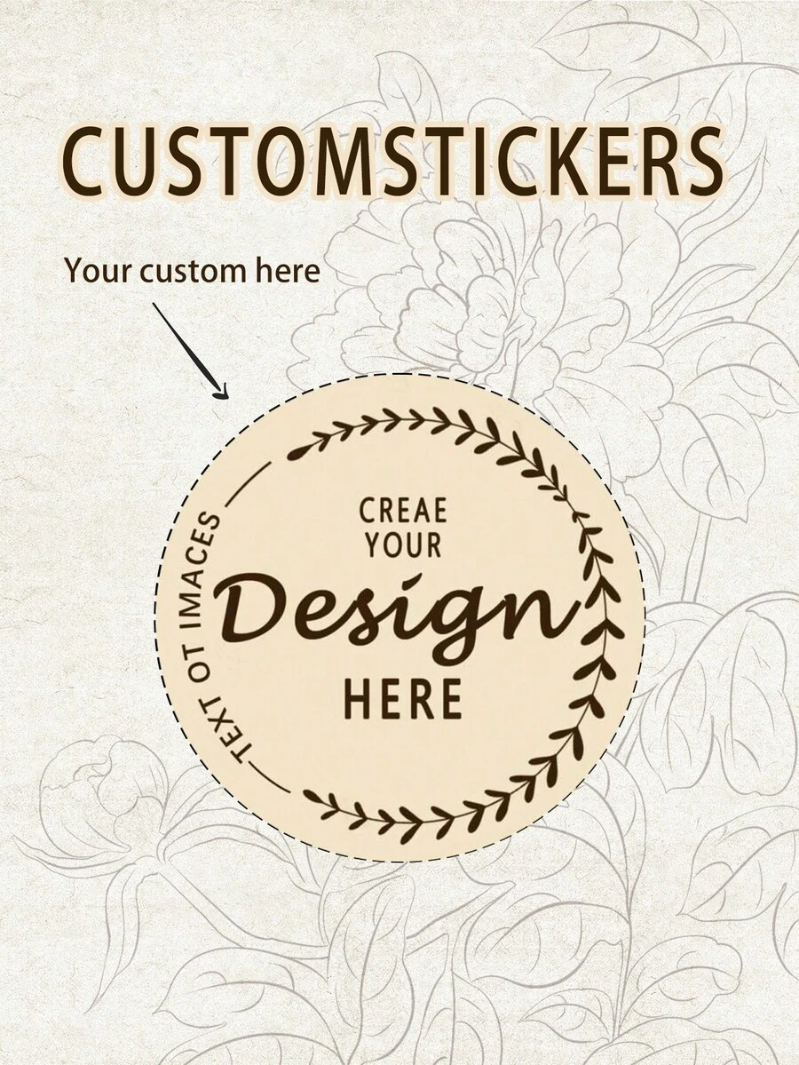 30-1000pcs Customized Labels - Customizable With Any Design, Image, Logo, Text, Personalized Thank You Stickers, Business Logos, Children's Art Activities, Multi-Functional, Decorative, Reusable - Round - View 1