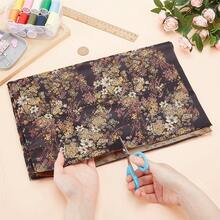 MAGICALCUTDIE Flower Pattern Polyster Fabrics Clothing Accesories Black 745mm 1m/Pc - 黑色 - 查看 4