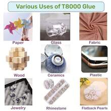 15ml/50ml/110ml T-8000 Craft Glue, Multi-Purpose T8000 Super Adhesive, Suitable For Diamonds, Crafts, Clothing, Fabrics, Jewelry Making, Liquid Phone Glue - Multicolor - View 4