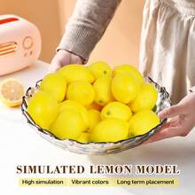 10 件 7 厘米黄色人造柠檬假水果柠檬用于 DIY 柠檬花环藤蔓插花厨房餐桌花瓶填充摄影道具春夏装饰 - 10PCS黃色檸檬 - 查看 8
