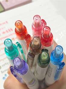 8-Piece Colors Press Pens Set, Quick-Drying Neutral Pen, Fruit Theme Colored Ink Rollerball Pens For Journaling, Doodling And Drawing, Ideal For Gifts School Supplies, Back To School