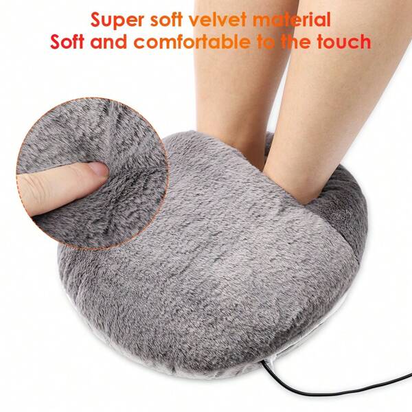 Hailicare 1pc USB Powered Electric Foot Warmer, Wrap Around Heel Design, Full Coverage Foot Warmer, Suitable For Office, Study Room, Bedroom, Living Room, Etc.