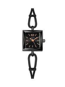BIDEN 1pc Fashionable Quartz Watch, Exquisite And Compact, Suitable For Lady To Wear, Ergonomically Designed, Elegant And Practical, 3ATM Waterproof, - Black - View 8