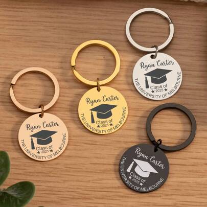 Chaveiro de Formatura Personalizado, Presente de Formatura para Ela, Presente para Ele, Chaveiros da Turma de 2025, Presente de Formatura em Grande Quantidade para 2025, Presentes para Formandos
