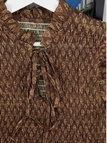 Women's Top With Prints, Casual Daily Wear, For The Summer Beach - 咖啡棕 - 查看 3