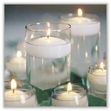10 Pack Of 4 Hour White Floating Candles - 4cm Diameter - Ideal For Wedding And Party Decor
