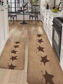 Farmhouse Kitchen Mat, Vintage Primitive Country Texan Star Design Doormat, Washable Kitchen Carpet And Rug, Area Runner Rug, Doormat, Small Rug, Welcome Mat, Carpet, Rug, Outdoor Doormat, Kitchen Rug, Home Decor, Entry Mat, Area Small Rug, Outdoor Mat, Home Decor, Area Rug, Garden Rug, Washable Carpet