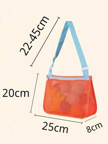 Personalized Mesh Beach Bag Set – Custom Name Seashell Bags For Kids,Bucket & Shoulder Style Summer Pool Tote Combo