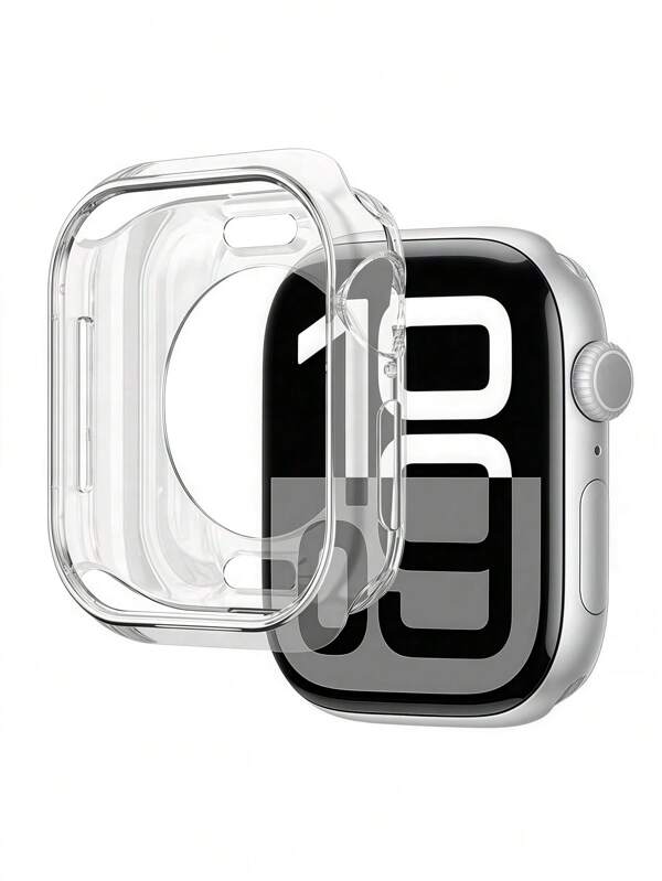 Funda protectora de silicona compatible con de 42 mm, 46 mm, 40 mm, 41 mm, 44 mm, 45 mm, a prueba de golpes y arañazos, a prueba de polvo, ultrafina y ligera, funda protectora de tacto suave compatible con la serie de SE 10/9/8/7/6/5/4, con recortes precisos y fácil instalación, para hombres y mujeres