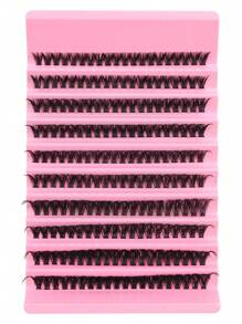 10 filas 200 racimos de pestañas, pestañas postizas mixtas 50D de longitud única con rizado completo, apariencia natural - Fácil para principiantes y reutilizables, racimos de pestañas, racimos de pestañas, pestañas individuales, pestañas, pestañas postizas