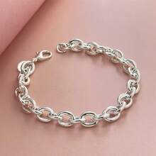 1 Peça Bracelete Fivela Redonda em Prata Esterlina, Presente Perfeito para o Dia dos Namorados ou Dia das Mães