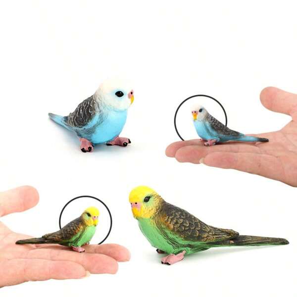 1 pieza Modelo de pájaro loro realista en miniatura: Cacatúa adorable, material de PVC, decoración de escritorio encantadora para el hogar, decoración DIY para jardín exterior en macetas, adecuado como un regalo de cumpleaños perfecto
