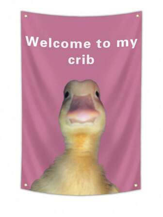 家居装饰 1 件，2x3 英尺欢迎来到我的旗帜，趣味房间横幅，人孔墙横幅，黄铜装饰，用于大学宿舍装饰、户外、派对、节日房间装饰墙面装饰卧室装饰墙面艺术海报家居装饰客厅挂毯房间壁毯房间装饰用品