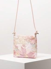 闪亮亮片单肩包、花卉包、亮片包、新娘派对包、舞会包、舞会配饰、女士优雅包、婚礼用品、闪亮舞会钱包（图案随机） - 彩色 - 查看 5