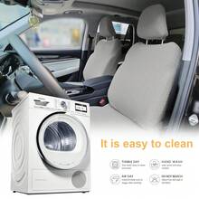 2PCS Car Front Seat Cover Car Seat Cover With Storage Pocket Washable Split Automotive Seat Cover Protector For Truck,Van ,SUV Seat Covers Front Kit Protector Washable Cover For All Car Models - Light Grey - View 8