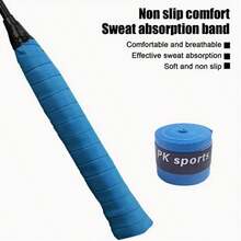 1pc Anti-Slip Sweat-Absorbent PU Fabric Tennis Racket Grip Tape, Suitable For Tennis, Badminton And Fishing Rods - Universal Non-Slip Replacement Grip Tape, Enhances Feel And Shock Absorption - Multicolor - View 11