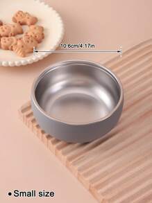 2PCS Personalized Customization Name Children Feeding Bowl With Silicone Sleeve Inner Stainless Steel Self Feeding Tableware Print On Demand Children Essentials