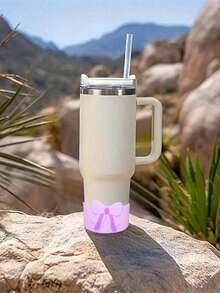 1/2/4/6 Stücke Schleifen Silikon Schutzhülle für Becher mit einem Bodendurchmesser von 7,5 cm Abenteuertumbler, Boden Schutzhülle für Iceflow Flip 12&24 Unzen, Cup Schutzbezug Hülle für Alltagsnutzung, Reisen, Familienfeiern, Partys, wasserdicht, rutschfest, kratzfest Silikon Becherhülle, Geschenk zur Einschulung, Geschenk zu Feiertagen, Becher Zubehör (4 Farben zur Auswahl: Pink, Lila, Blau, Rot) - Verschiedenfarbig - Übersicht 5