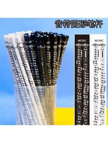 10 支装音乐主题 HB 标准六角铅笔，钢琴音乐文具，学校，办公用品，学生礼物，创意可爱返校 - 彩色 - 查看 8