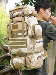 100L Taktischer Tarnrucksack, Multifunktionale Überlebenstaschen, Outdoor-Rucksack, Nylonmaterial, Wanderrucksack, Schießstandtasche, Herrentasche, Sporttasche, Motorradtasche, Angeltasche, Studententasche, Laptoptasche, Großer Stauraum, Gurtband, Vintage-Stil, Wasserabweisend, Eimertasche, Halloween-Geschenk, Weihnachtsgeschenk, Geburtstagsgeschenk, Geschenk für den Freund - A - Übersicht 6