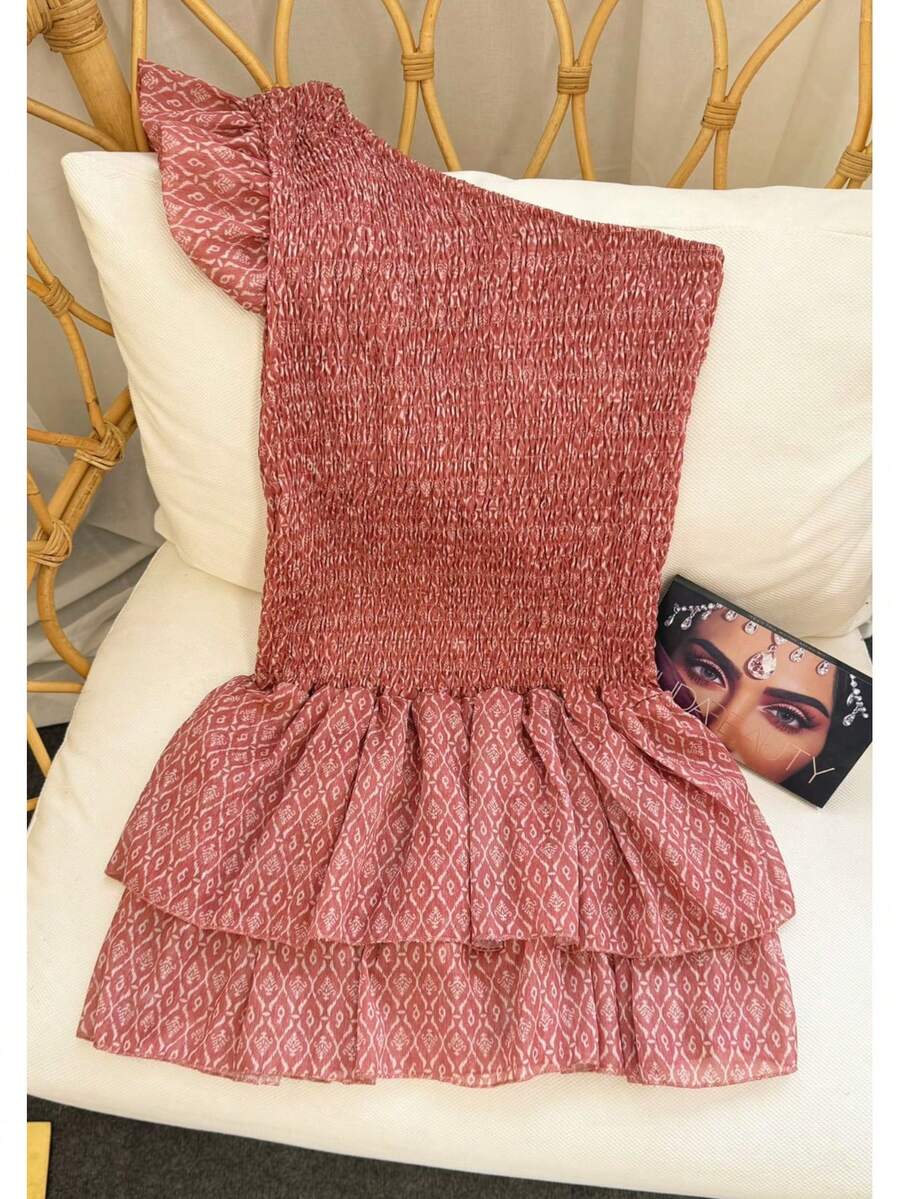 Women Short Dresses - 珊瑚粉 - 查看 1