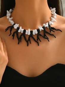 Collar con cuentas de coral rojo Ankola, de estilo festivo, versátil, ideal para señoras en vacaciones, la playa, fiestas diarias y el Año Nuevo
