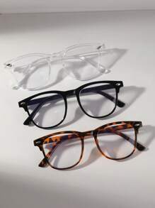 3pcs/1pc Cat Eye Transparent Glasses For Teenagers, Suitable For Daily Reading And Back To School Accessories
