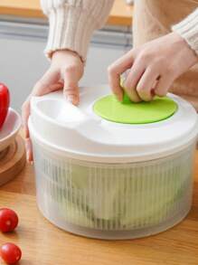 Ensaladera multifuncional, rebanadora de verduras con canasta escurridora. Fácil de cocinar y limpiar, prolonga la vida útil de los utensilios de cocina. Un regalo ideal y fácil de lavar a mano.