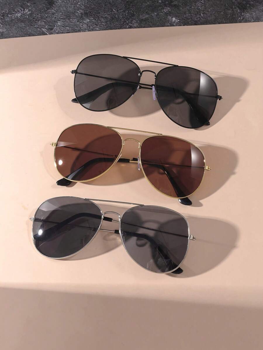 3 件装儿童时尚金属框时尚眼镜 - 彩色 - 查看 1