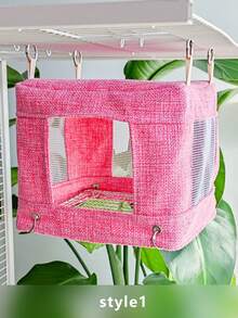 1 件装鹦鹉不锈钢底网状鸟巢降温夏季鸟巢透气鸟巢睡觉帐篷屋