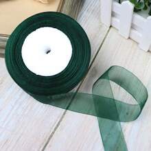 50 Yards/Roll 25mm Width Organza Ribbons For Christmas Wedding Party Decoration Gift Wrapping DIY Ribbons Crafts - Multicolor - View 9