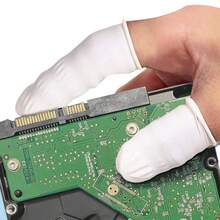 6Set (100pcs/Set)Disposable Rubber Latex Finger Cots ESD Fingertips Gloves For Repairs - White - View 9