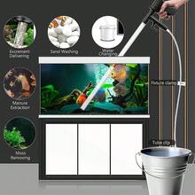 Aquarium Gravel Cleaner, Air Pressure Sand Washer, Quick Water Change, One-Touch Moss Removal, Anti-Clogging And Powerful Algae Scraper, Sand Filter, Fish And Turtle Tank Cleaning Tool - màu đen - Xem 3