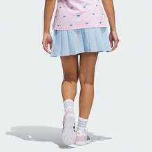 Adidas Originals 女士 ORIGINALS PLEATED SKIRT 复古运动百褶迷你裙（含短裤衬里）JC6770 - 藍色 - 查看 3