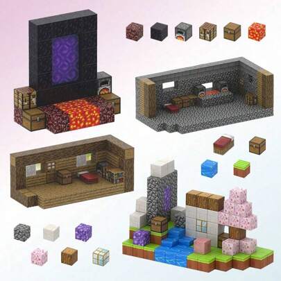 Brinquedos de construção magnéticos, jogo de construção STEM aprimorado, brinquedos sensoriais para crianças, conjunto de construção magnética adequado para brincadeiras criativas - Construa um mundo magnético, conjunto educacional de montagem faça você mesmo, inspirando a criatividade e a habilidade prática das crianças, presentes de aniversário e feriados para crianças (algumas cores aleatórias)