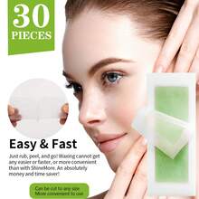 30 tiras de cera depilatoria - Adecuadas para todo tipo de piel, depilación corporal completa conveniente para piernas, bikini, cara, brazos, axilas y cejas, unisex, sin residuos, rápido y sin dolor - Multicolor - Ver 2