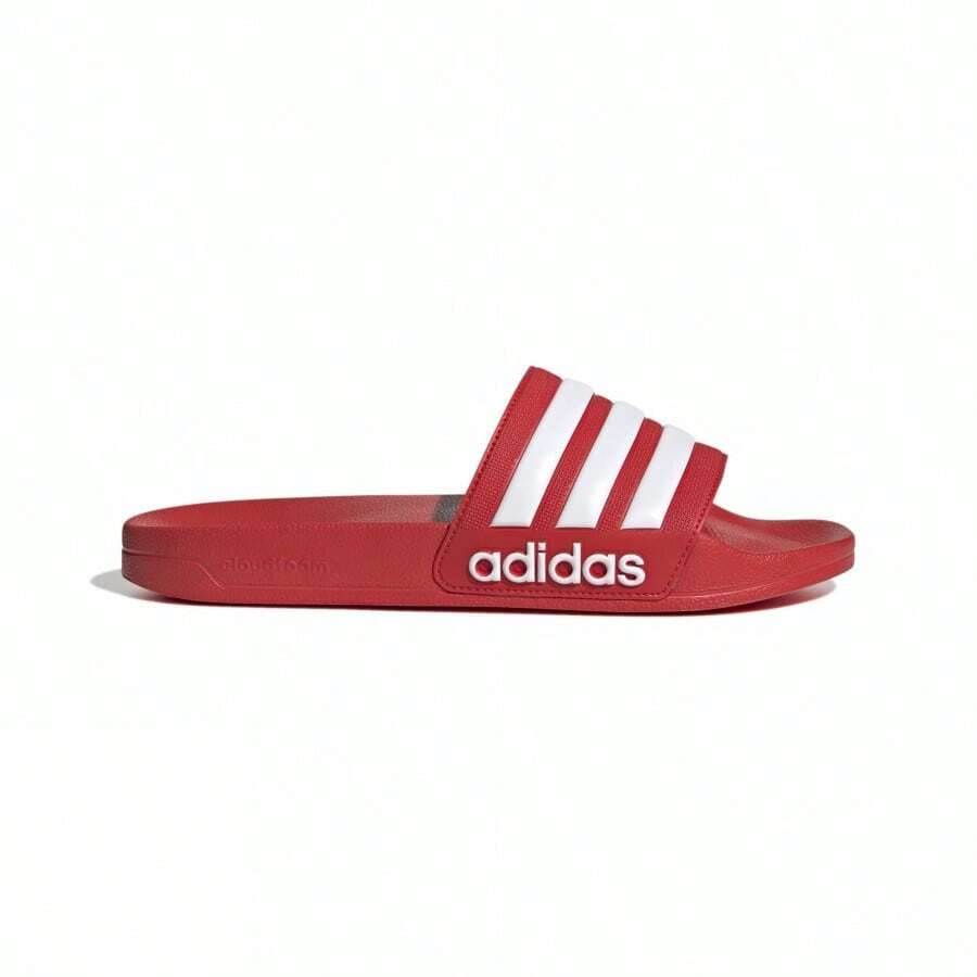 Adidas ADILETTE SHOWER - Red and White - View 1