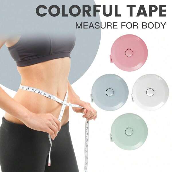 1pc Mini Dual Scale Retractable Tape Measure - 1.5m/59in, With Centimeter And Inch Markings, Color Coded, Suitable For Sewing, DIY, Home Use, Portable Body Measurement Set,School Supplies,Back To School